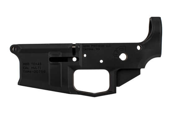 Aero Precision fantastic M4E1 stripped lower receiver with integrated trigger guard, texas edition roll mark